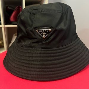 Prada black bucket hat
